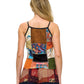 Tank Top Floral Patchwork Vintage Washed