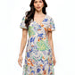 Floral Bloom Ruffled Overlap Dress