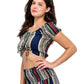 Bohemian Adjustable Striped Crop Top