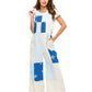 Green Patchwork Boho Broderie Applique Overall