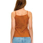 Tank Top Floral Patchwork Razor-Cut Embroidered