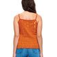 Tank Top Patchwork Razor -Cut Handstitched Detailing