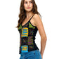 Boho Razor Cut Patch Embroidered Tank Top
