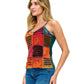 Boho Razor Cut Patch Embroidered Tank Top