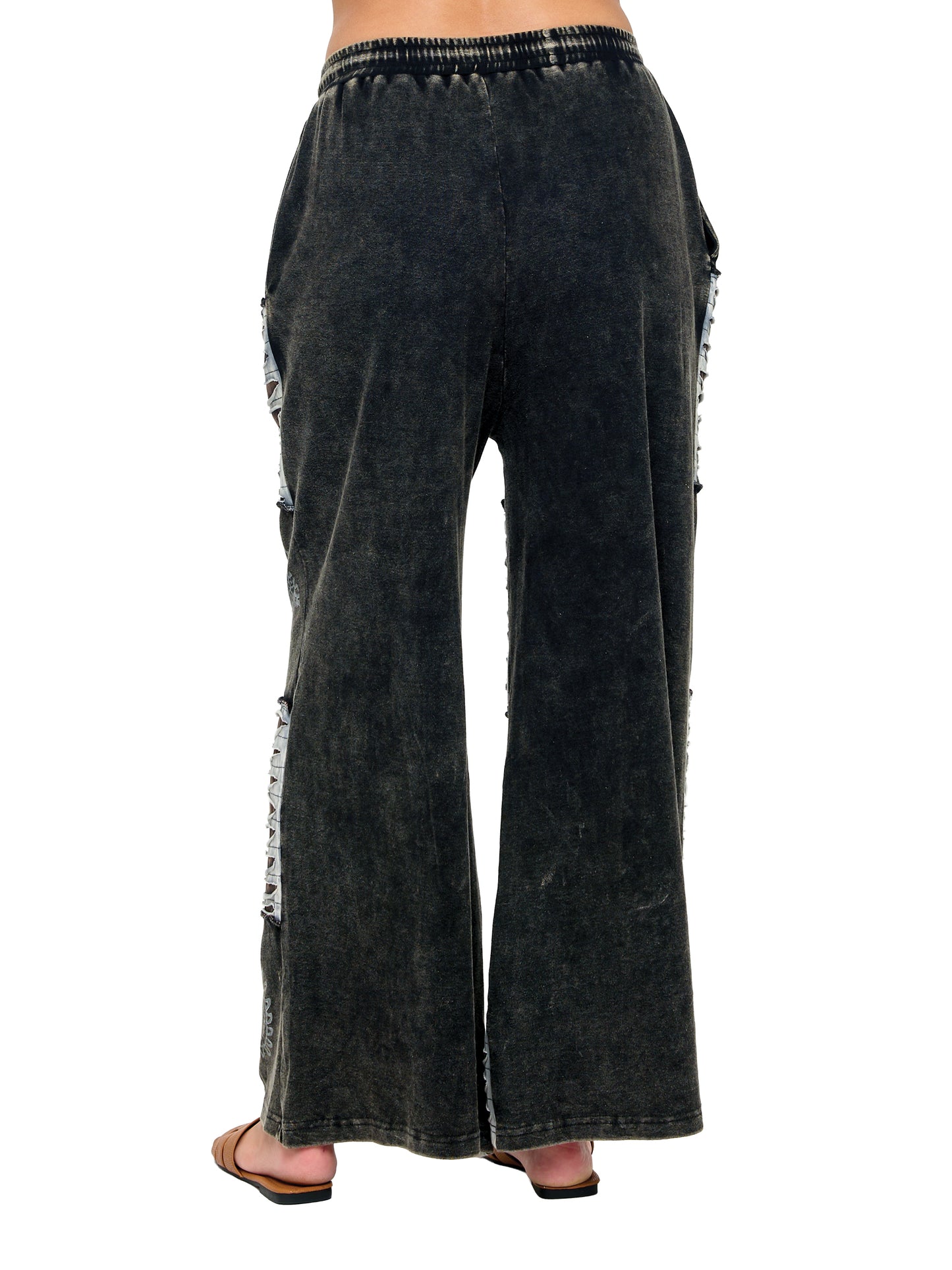 Boho Stretchy Razor Cut Patch Printed Pants