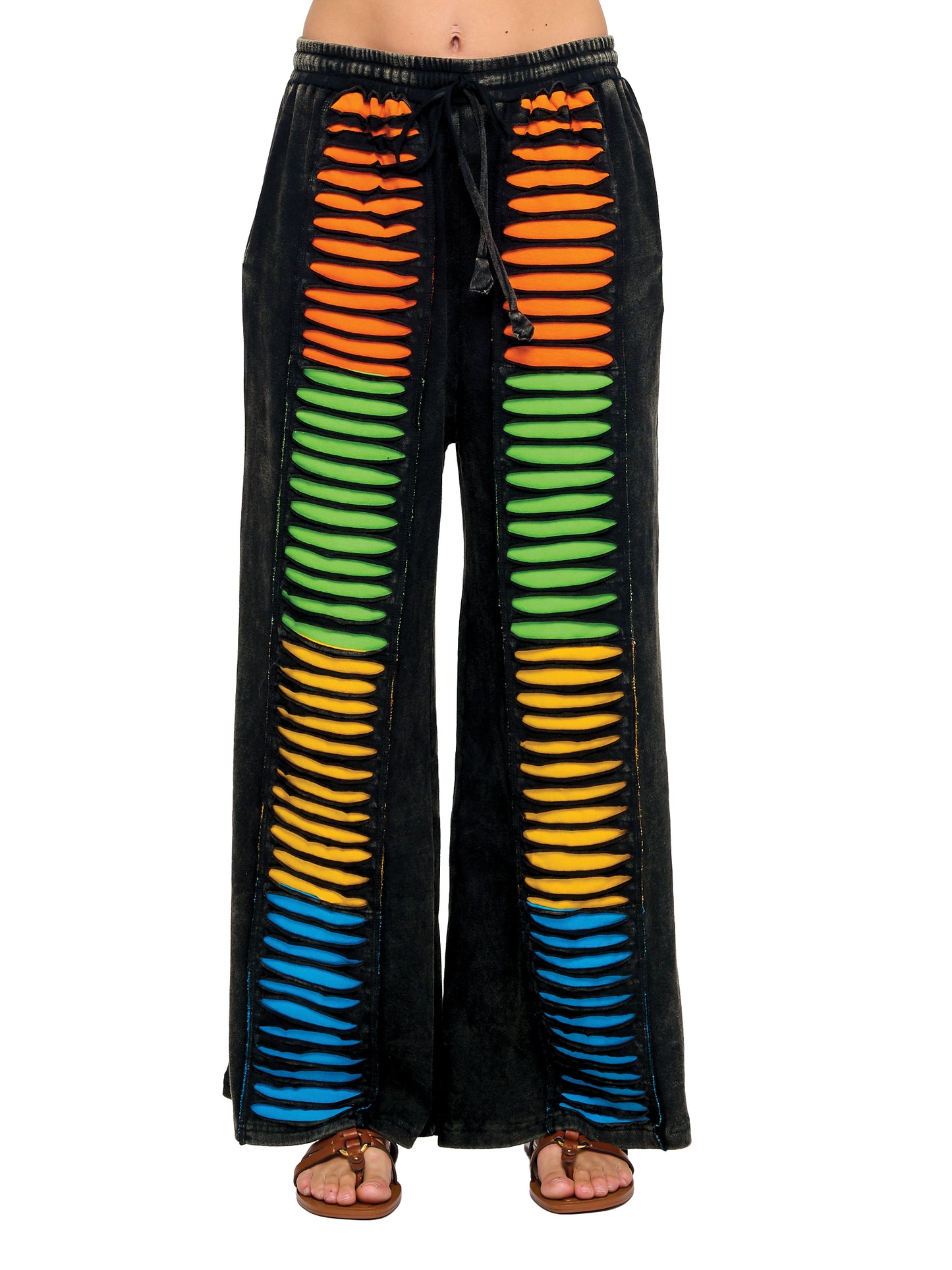 Boho Razor Cut Wide Leg Pants