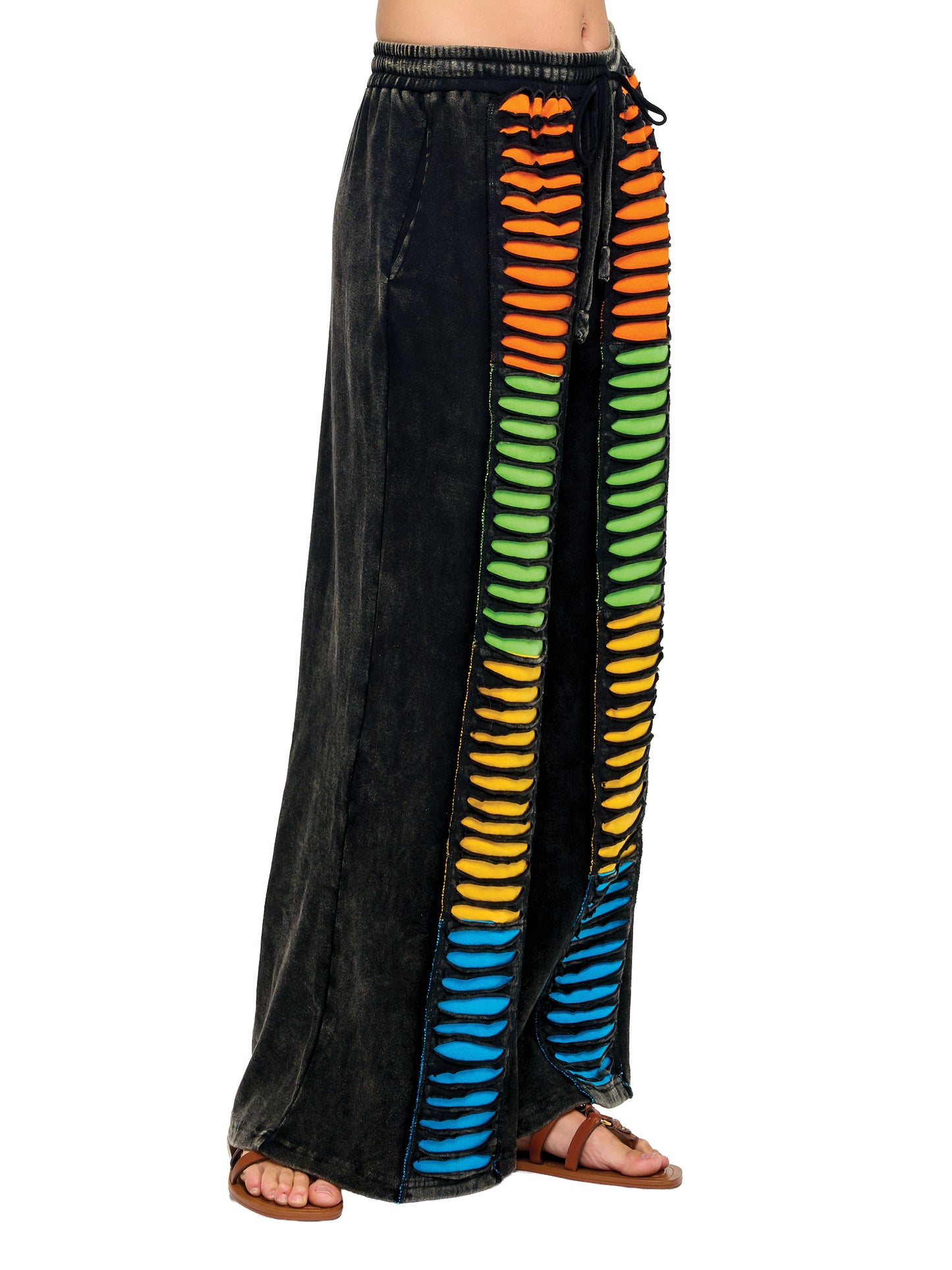 Boho Razor Cut Wide Leg Pants