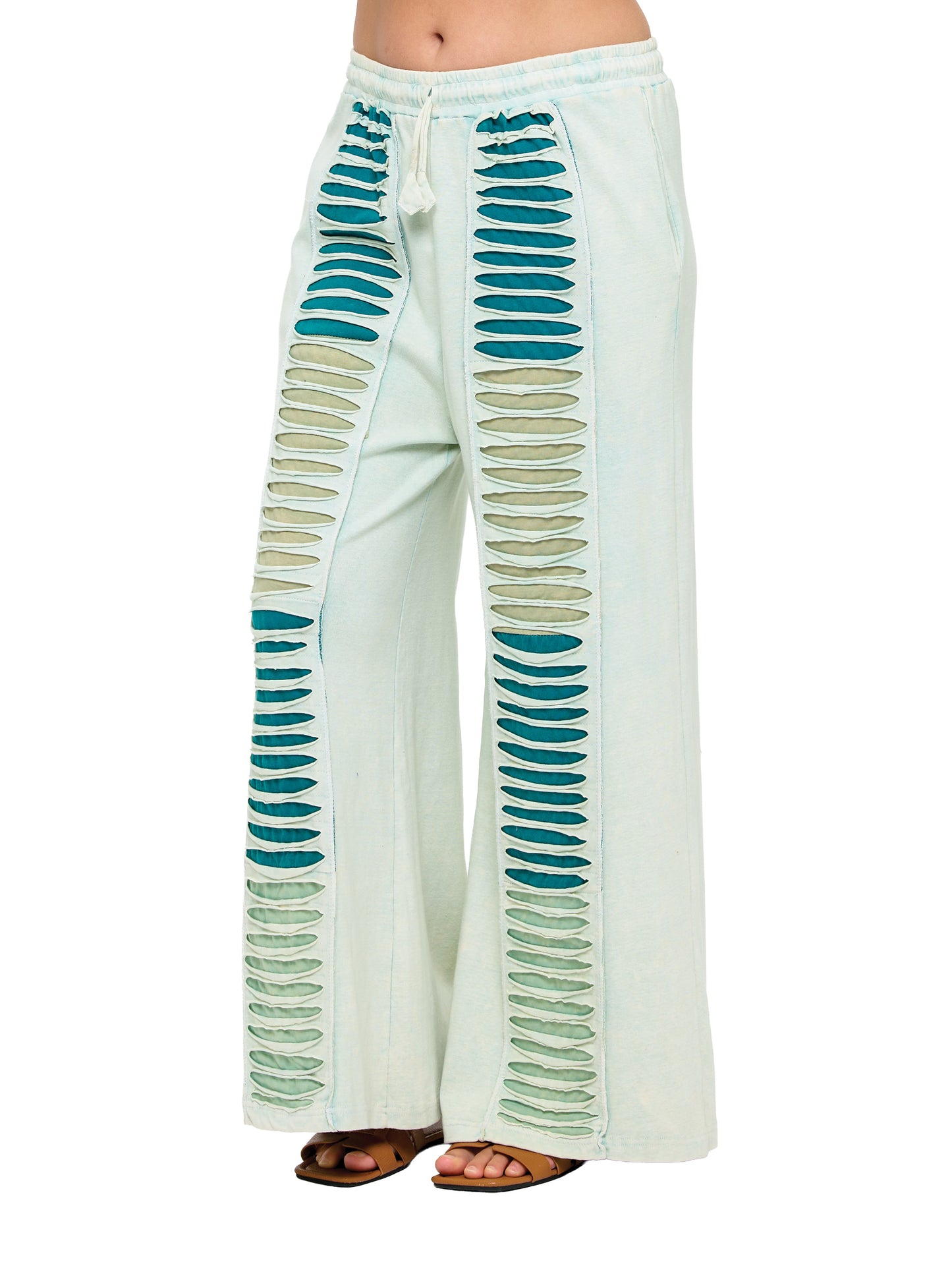 Boho Razor Cut Wide Leg Pants