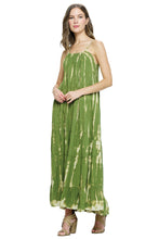 Long Dress Tie Dye Ruffle Tiered