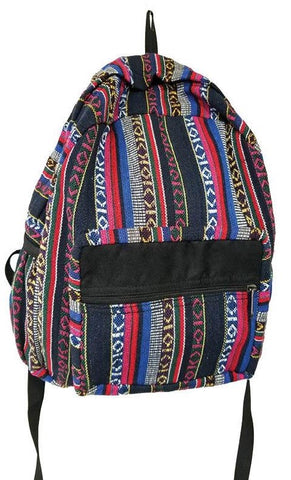 Gheri Backpack Multi Color Striped Design