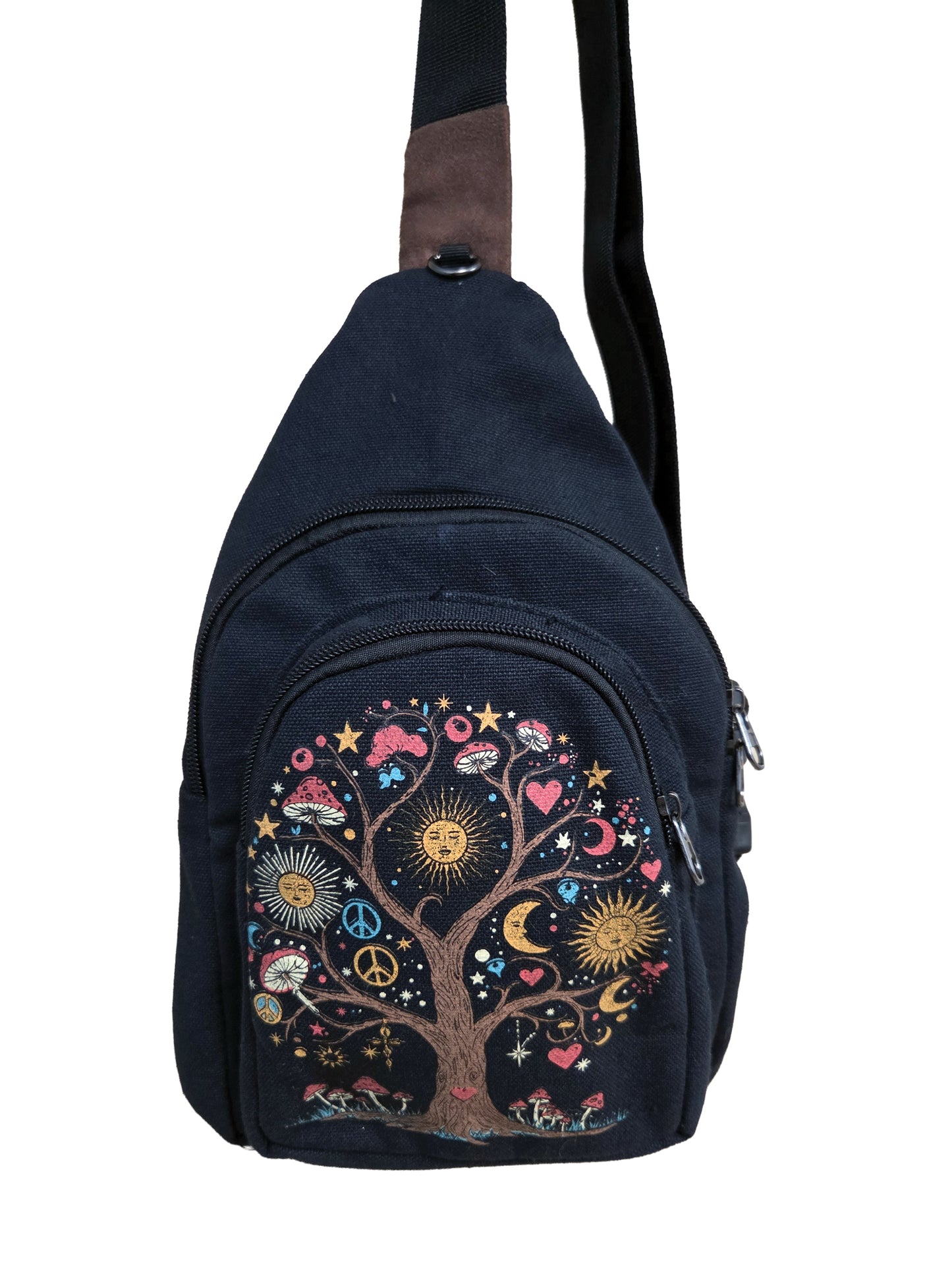 Tree of Life Celestial Print Sling Bag