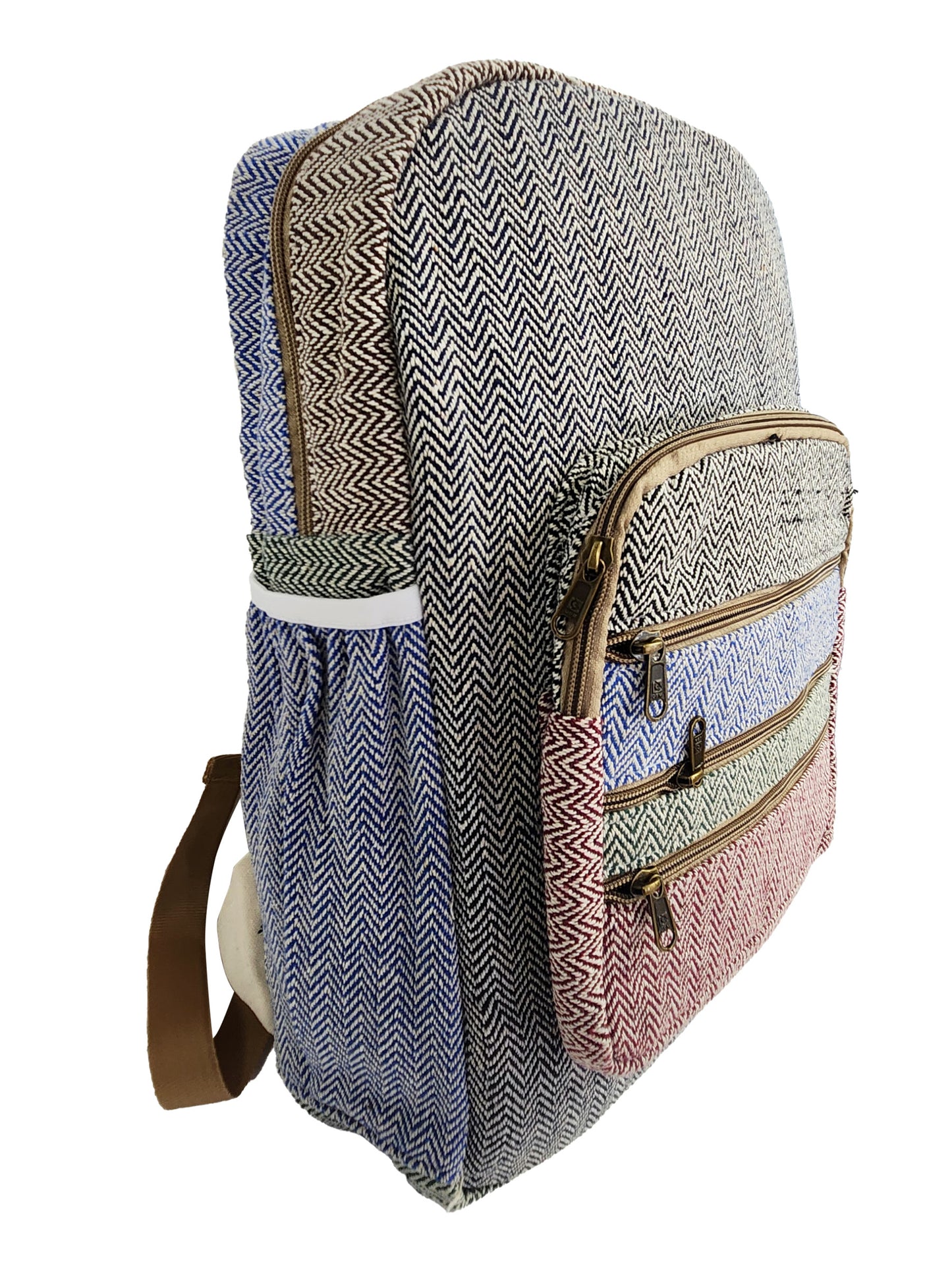 Backpack Color block Multicolor Cotton