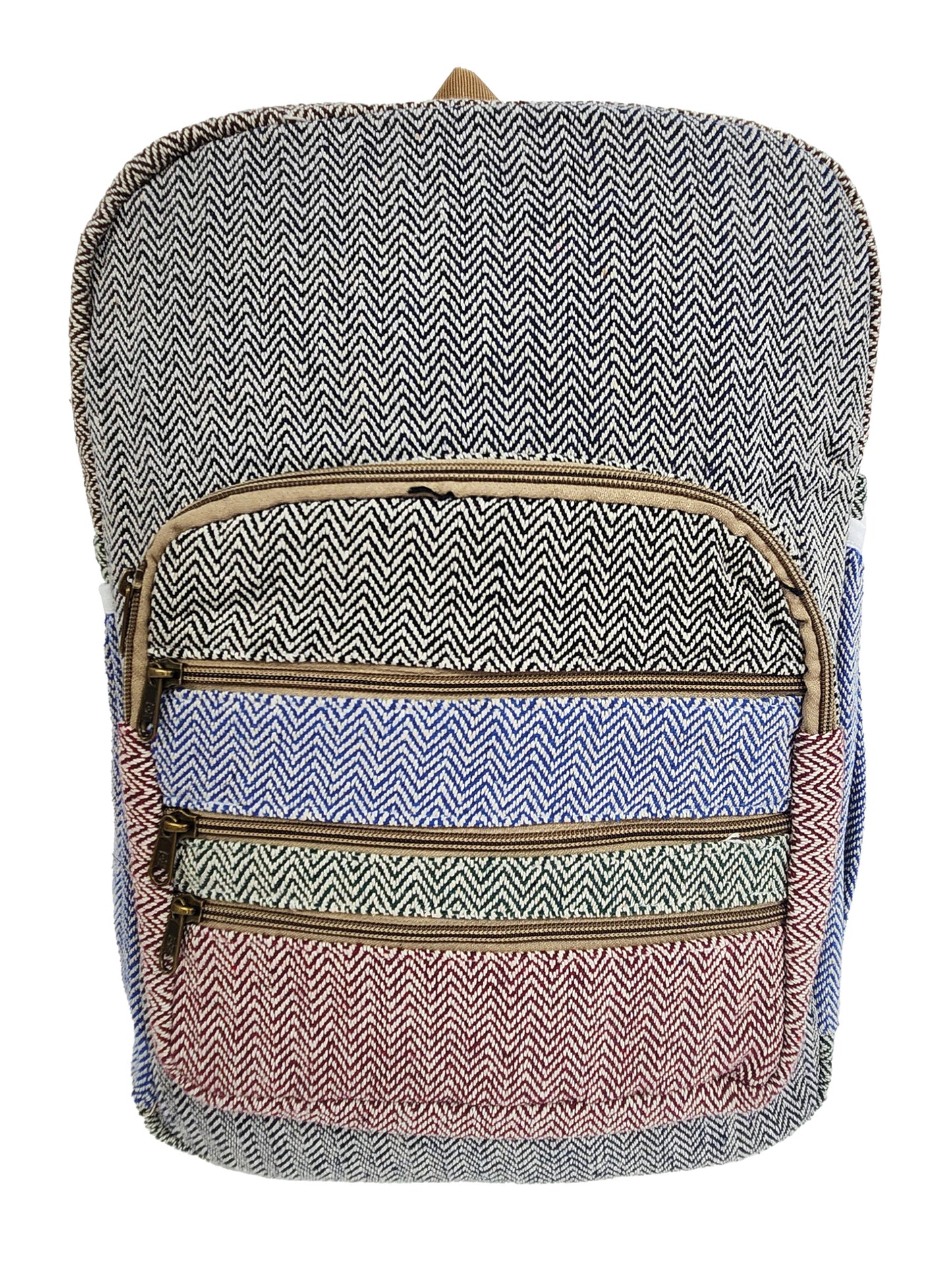 Backpack Color block Multicolor Cotton