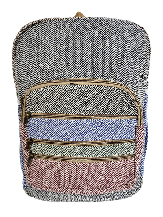 Backpack Color block Multicolor Cotton