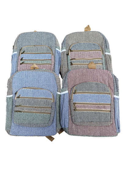 Backpack Color block Multicolor Cotton
