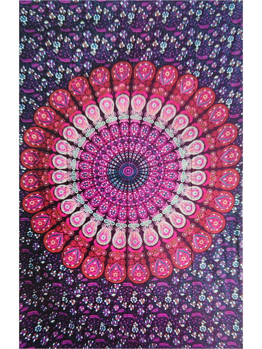 Mandala Lotus Floral Tapestry