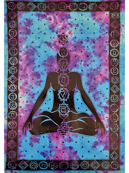 Meditation Chakras Tie Dye Tapestry