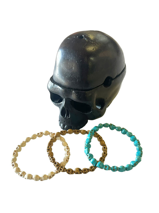 Skull Bracelet Small Beads