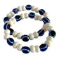 Evil Eye Beaded Bracelet White Blue