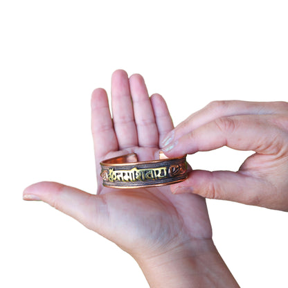Copper Bracelet Mantra "Om Namah Shivaya"