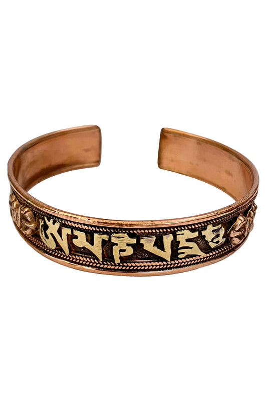 Copper Bracelet Mantra "Om Mani Padme Hum"