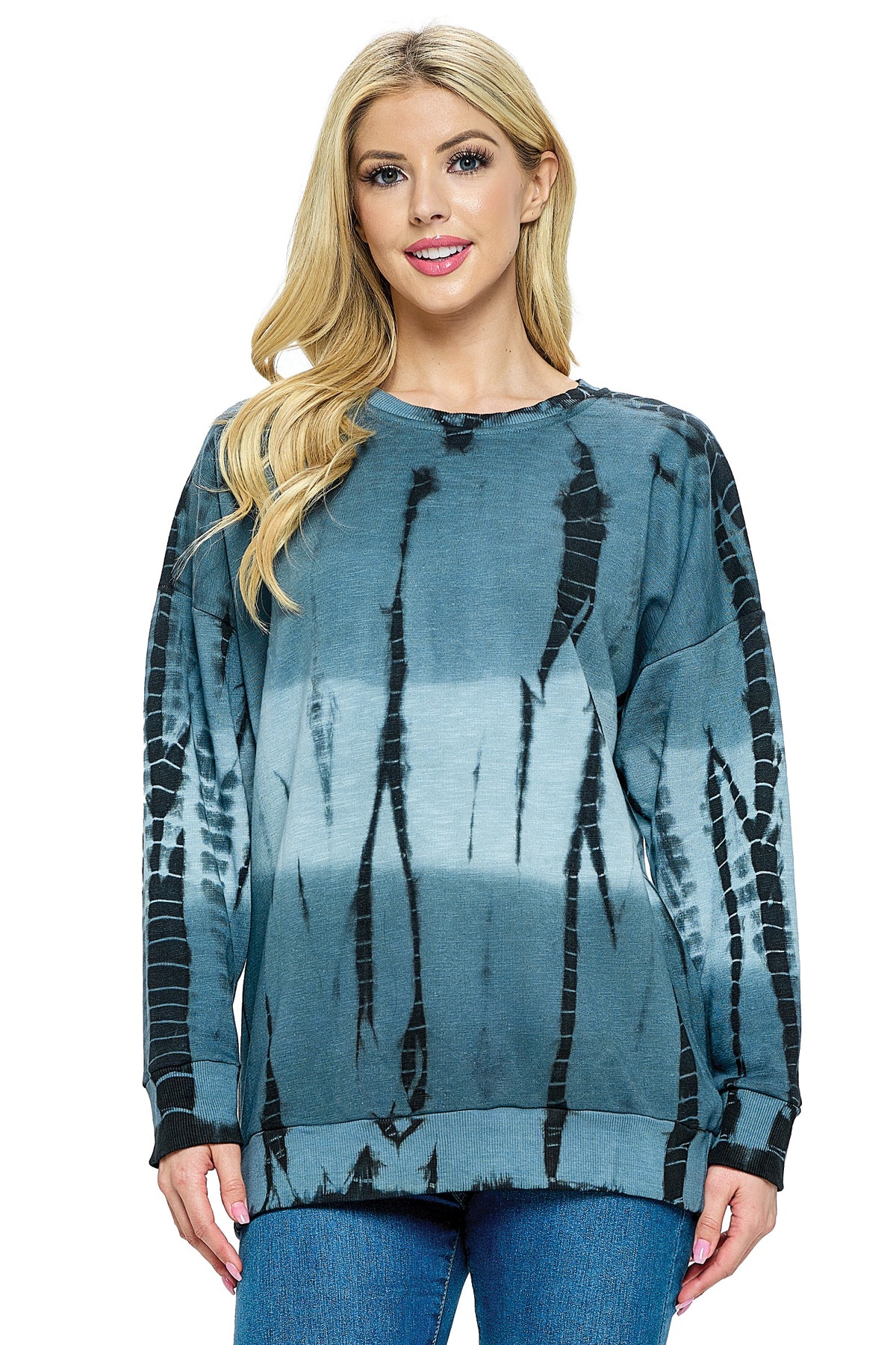 Pullover Top Boho Tie Dye Ombre Loose Fit