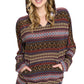 Hoodie Tribal Print Loose Fit