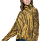 Mustard Sweater Cowl Neck Tie Dye