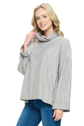 Top Cowl Neck Ripped