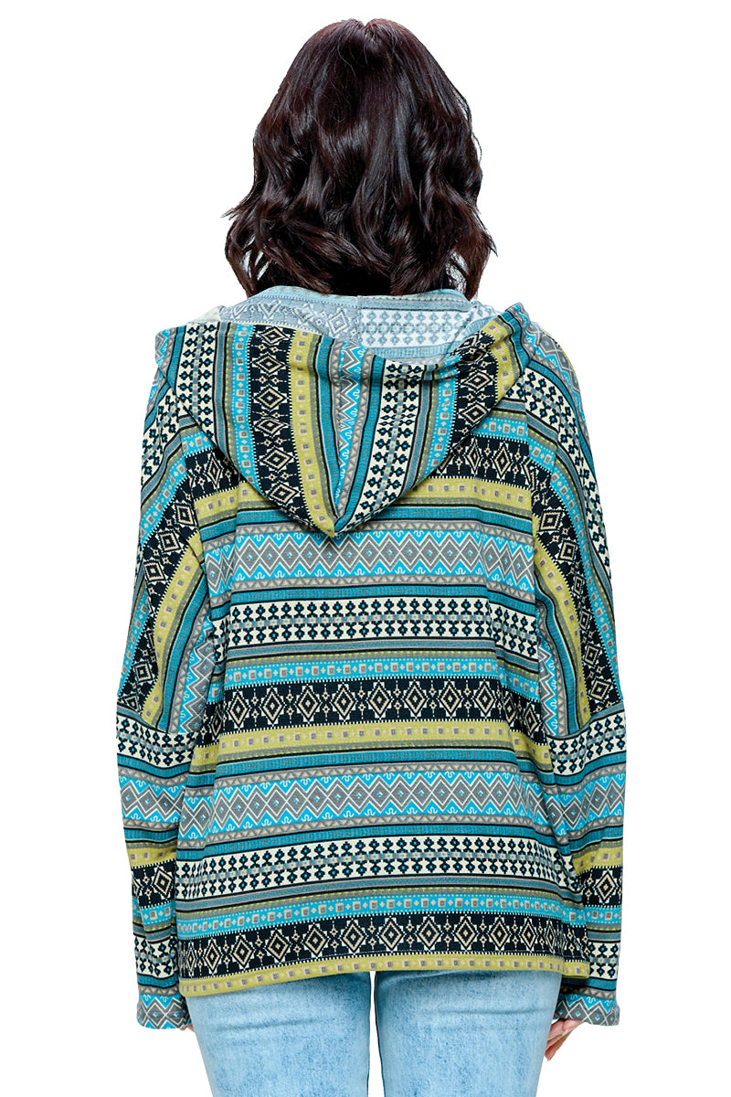 Hoodie Tribal Print Loose Fit