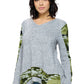 Top Patchwork Contrast Camouflage