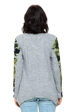 Top Patchwork Contrast Camouflage