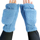 Handmade Mittens Cable Knit Flip Cover