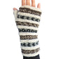 Handmade Fingerless Knit Gloves Striped
