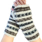 Handmade Fingerless Knit Gloves Striped