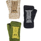 Handmade Fingerless Knit Gloves Owl