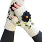 Handmade Crochet Fingerless Floral Gloves
