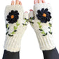 Handmade Crochet Fingerless Floral Gloves