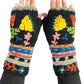 Handmade Knit Fingerless Floral Gloves