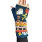 Handmade Knit Fingerless Floral Gloves