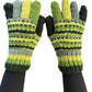 Handmade Knit Gloves Colorblock Striped