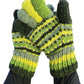Handmade Knit Gloves Colorblock Striped