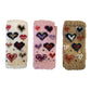 Handmade Knit Fingerless Gloves Hearts