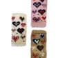Handmade Knit Fingerless Gloves Hearts
