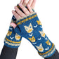 Handmade Knit Fingerless Gloves Cat