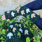 Handmade Knit Fingerless Gloves Mushrooms