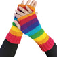 Rainbow Beanie Hat Fleece Lined