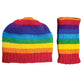 Rainbow Beanie Hat Fleece Lined