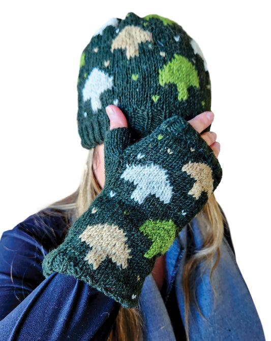 Handmade Knit Beanie Hat Mushroom