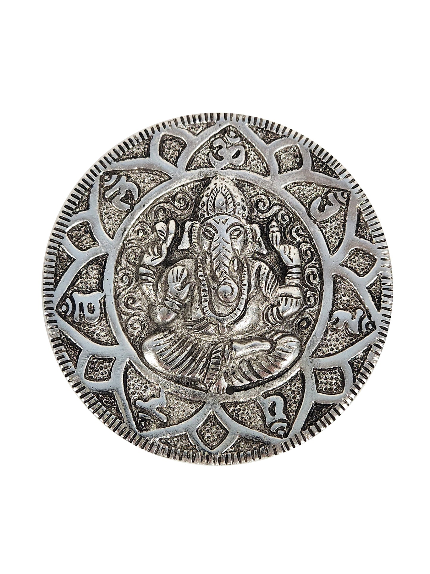 Ganesh Om Round Incense Holder